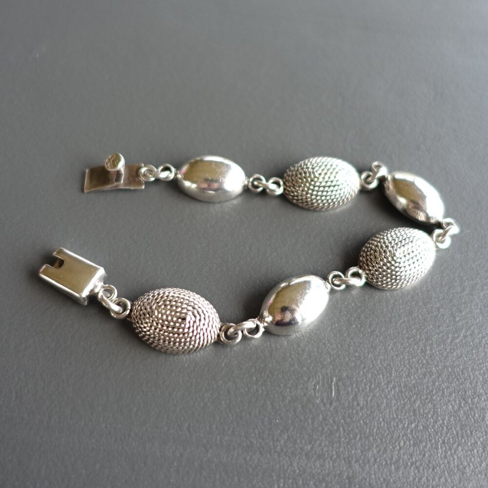Taxco 36g Sterling Braided Dome Link Bracelet